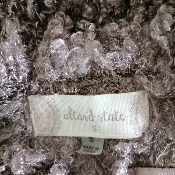 Altar'd State Womens Brown Open Front Faux Fur Sleeveless Vest Size Small - Picture 6 of 8